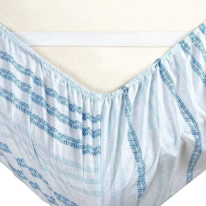 Ensemble de Draps 6 Pièces Elegant Comfort - Modèle Traci Aqua, Microfibre Ultra-Douce, Poches Profondes, Taille King – Image 4