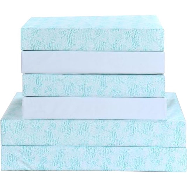 Ensemble de Draps 6 Pièces Elegant Comfort - Modèle Wave Aqua, Microfibre Ultra-Douce, Poches Profondes, Taille King – Image 2