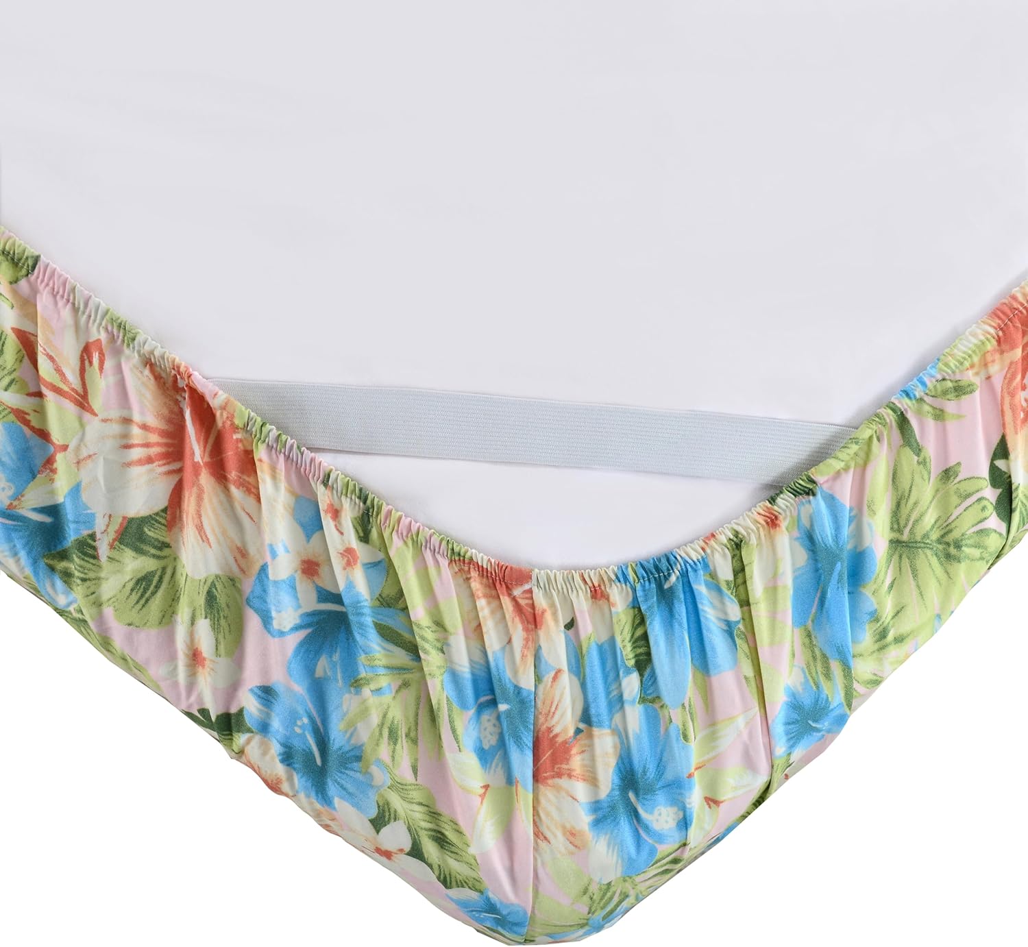 Ensemble de Draps Elegant Comfort, 6 Pièces, Ultra Doux et Confortable, Série 1500, Motif Floral Magnolia, Taille California King – Image 4
