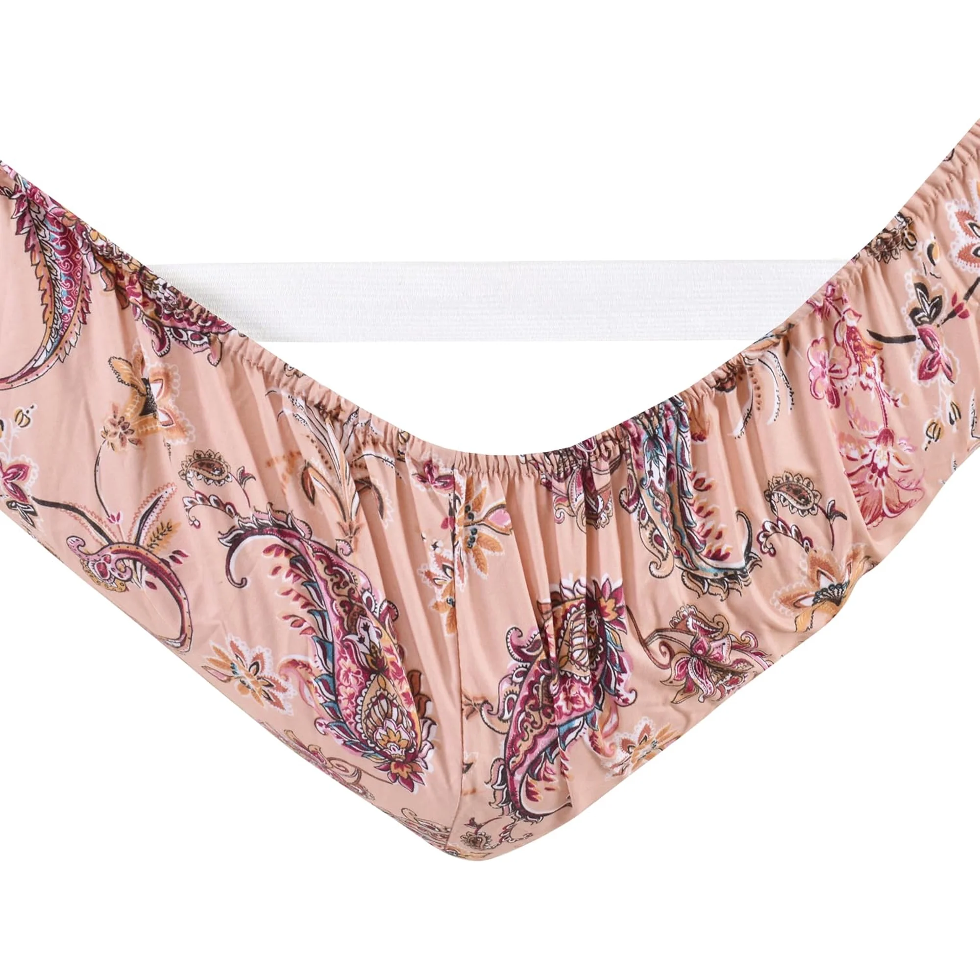 Ensemble de Draps 6 Pièces Elegant Comfort - Damassé à Rayures, Microfibre de Qualité Hôtelière, Couleur Aubergine, Taille King – Image 5