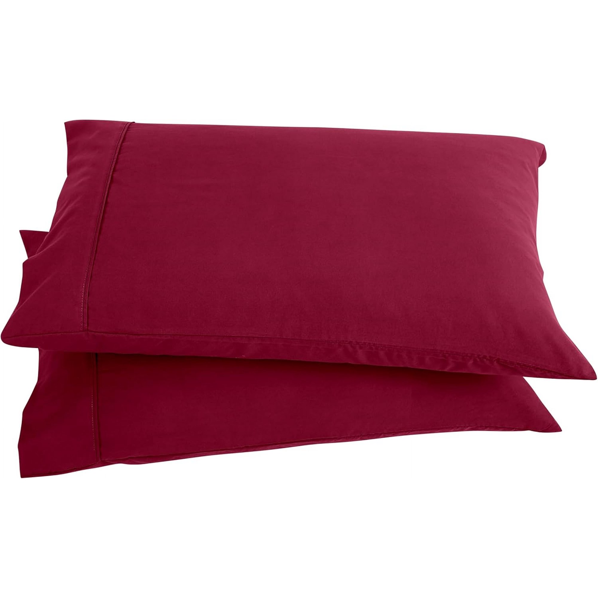 Ensemble de Draps 6 Pièces Elegant Comfort - Damassé à Rayures, Microfibre de Qualité Hôtelière, Couleur Aubergine, Taille King – Image 7