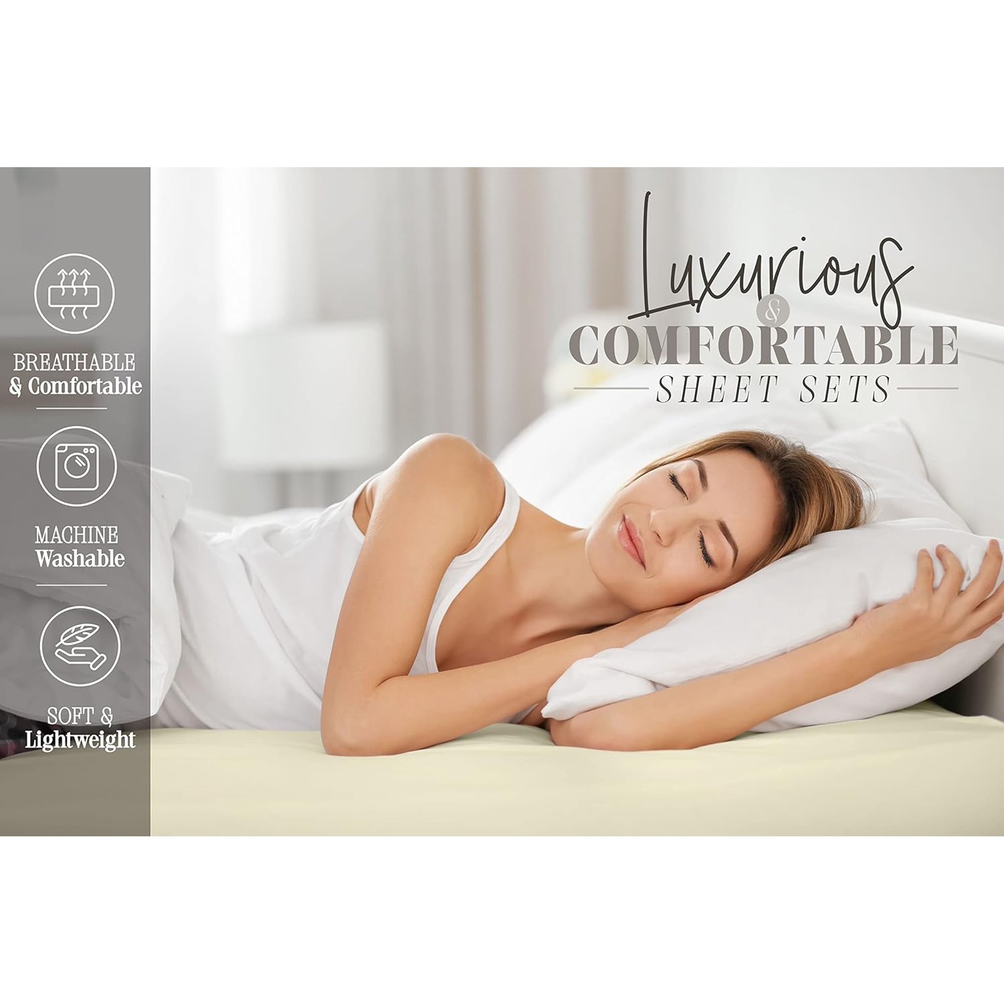 Ensemble de Draps 6 Pièces Elegant Comfort - Damassé à Rayures, Microfibre de Qualité Hôtelière, Couleur Aubergine, Taille King – Image 8
