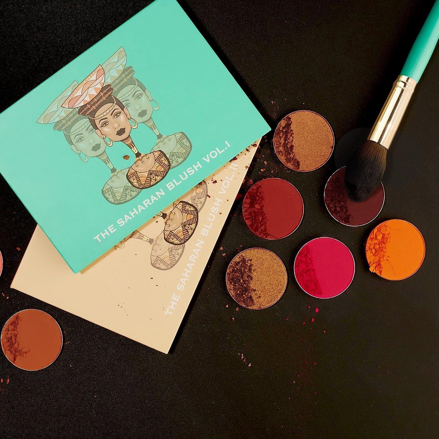 Palette de Blush Juvia's Place The Saharan Vol. 1 - Nuances Vibrantes et Rayonnantes, Fini Lumineux et Pigmenté – Image 2
