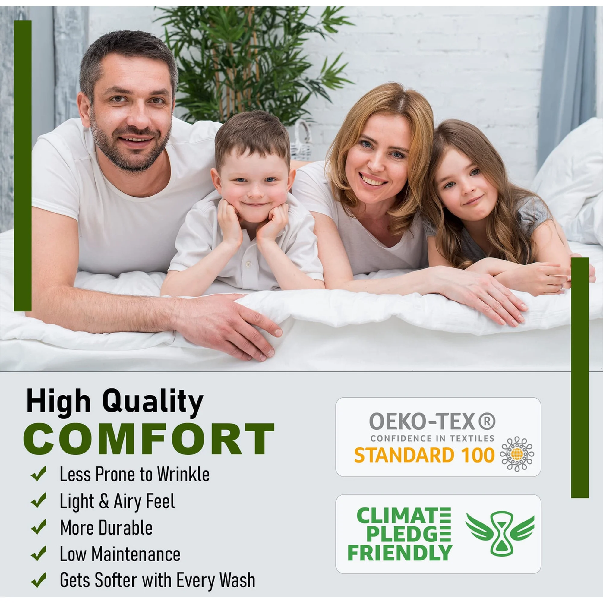 Ensemble de Draps 4 Pièces Ruvanti - 100% Coton Percale, Floral, Frais, Respirant et Durable, Taille King – Image 8
