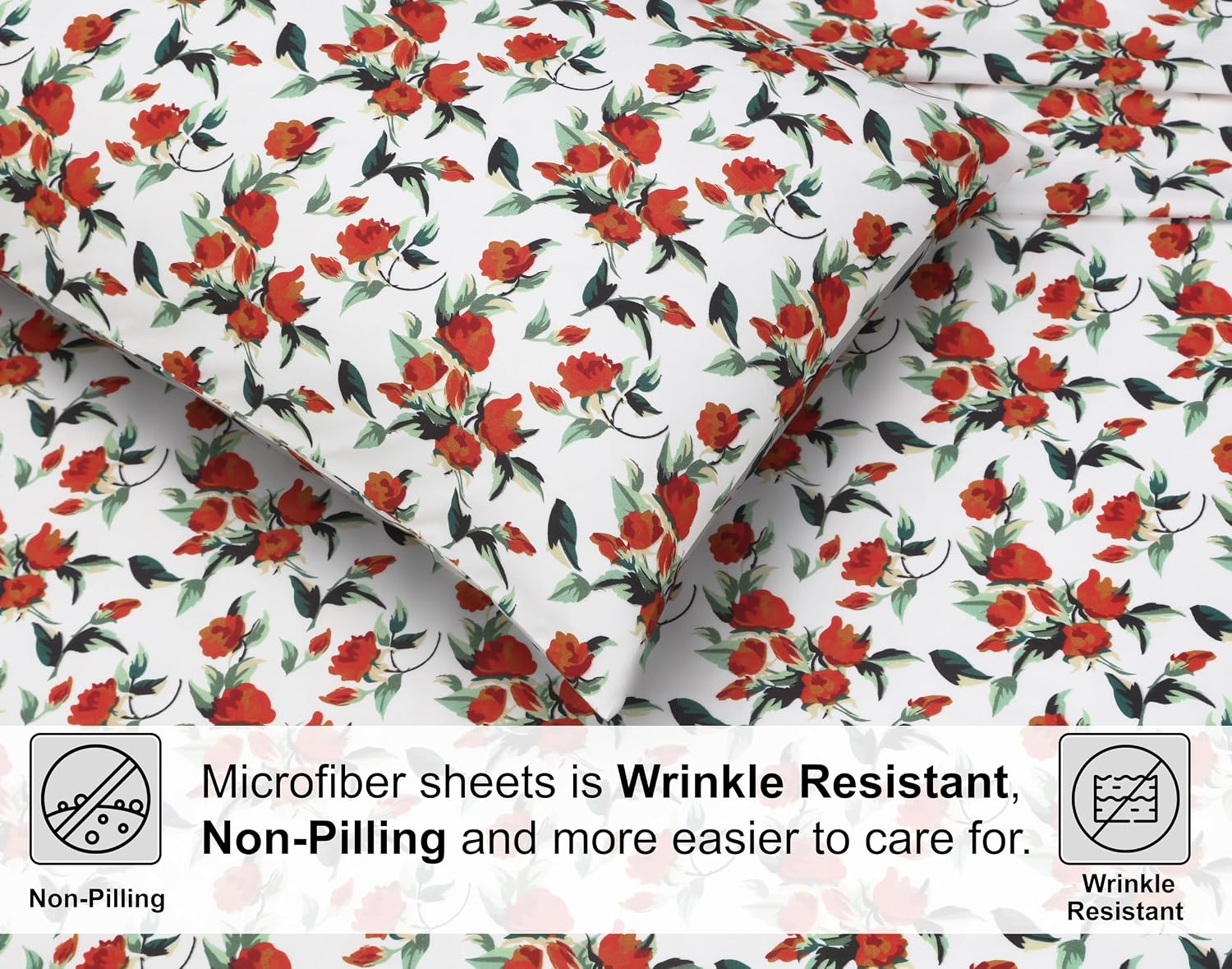 Ensemble de Draps 4 Pièces ZOYER - Motif Mustardly, Microfibre Brossée Ultra-Douce, Frais et Confortable, Taille King – Image 8