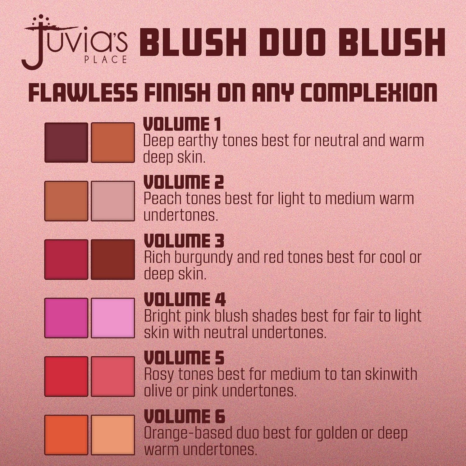 Duo de Blush Juvia's Place Blushed - Volume 1, Poudre Minérale Pigmentée, Fini Mat Naturel – Image 6