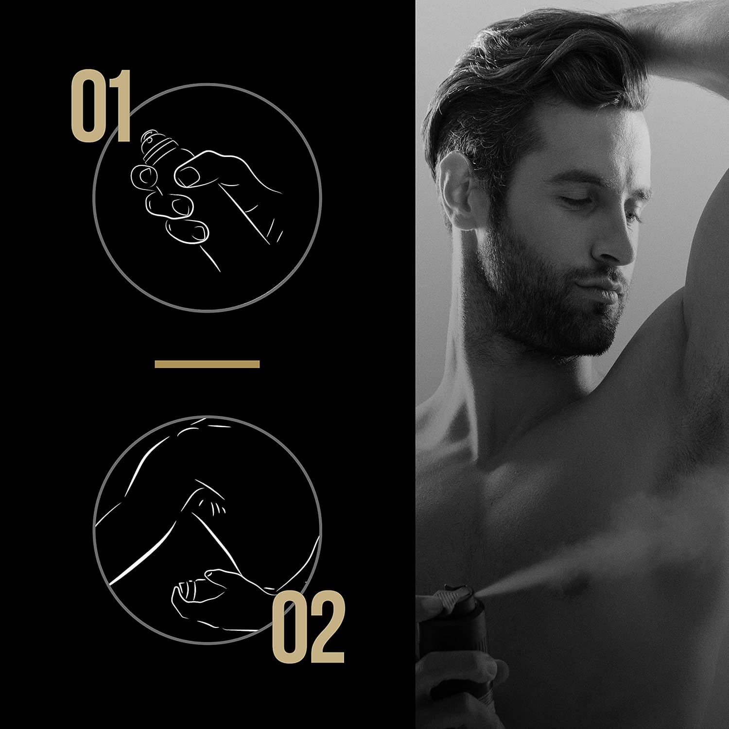 AXE Gold - Déodorant Oud Wood & Dark Vanilla, Fragrance Premium Boisée et Vanillée, 150 mL – Image 2