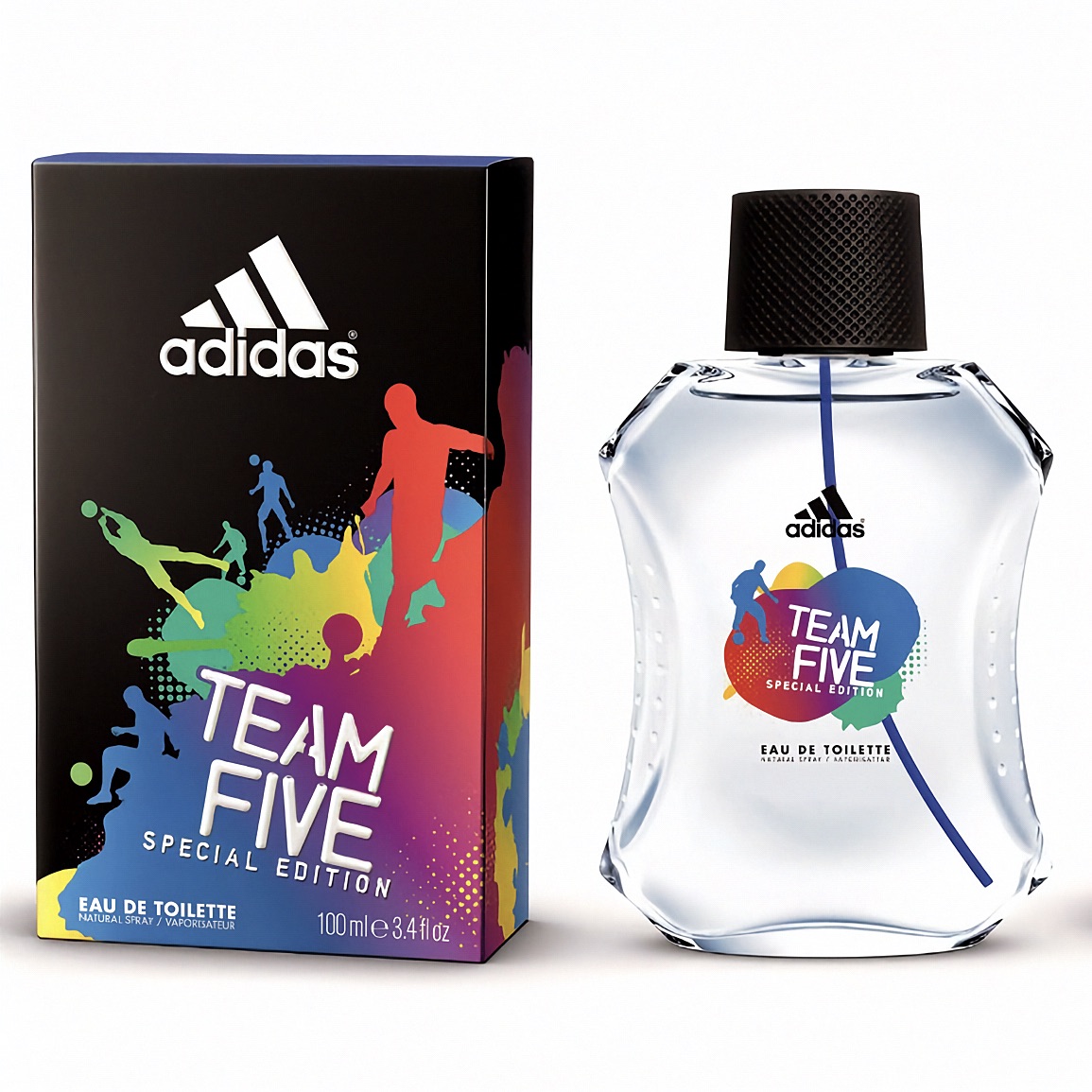Eau de Toilette Adidas Team Five – Après-Rasage, Parfum Dynamique et Sportif, 100 mL