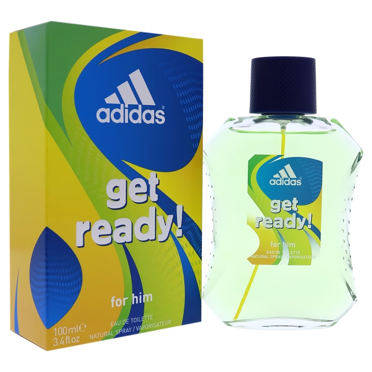 Eau de Toilette Adidas Get Ready! - Parfum Dynamique et Énergisant Pour Homme, 100 mL