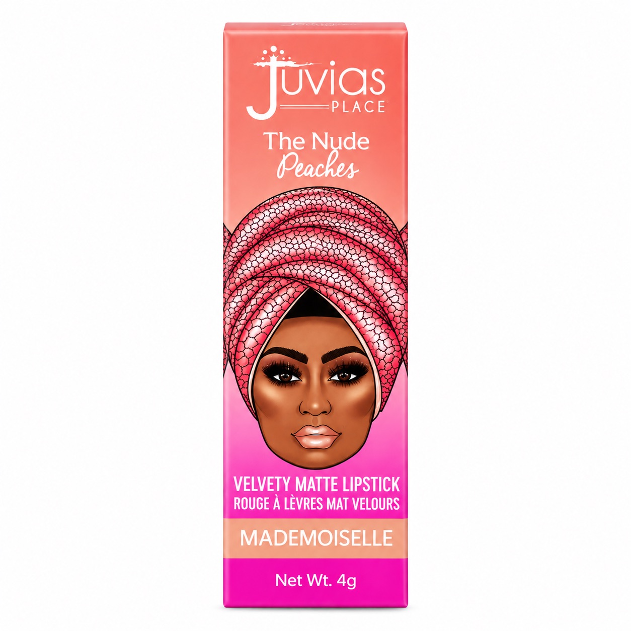 Rouge à Lèvres Velouté Mat Juvia's Place - Mademoiselle, Teinte Nude Élégante, Maquillage Lèvres