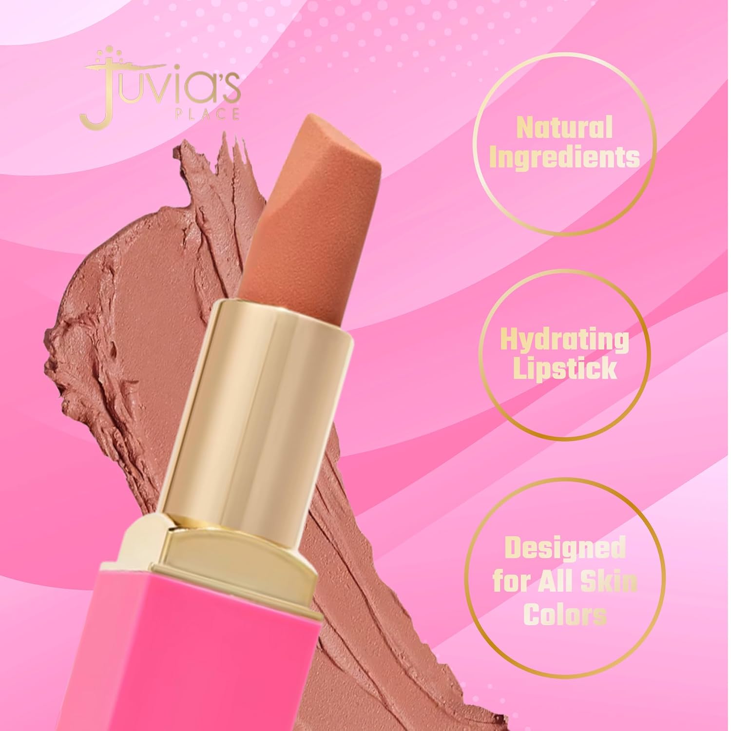 Rouge à Lèvres Velouté Mat Juvia's Place - Mademoiselle, Teinte Nude Élégante, Maquillage Lèvres – Image 7