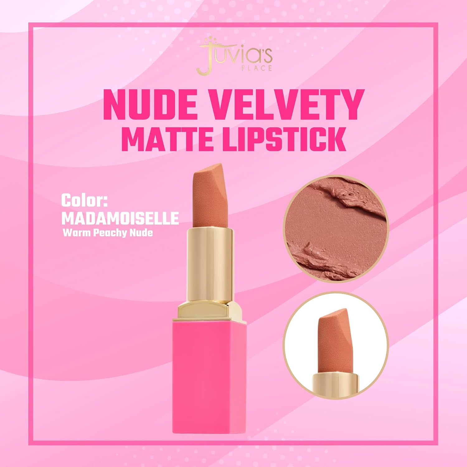 Rouge à Lèvres Velouté Mat Juvia's Place - Mademoiselle, Teinte Nude Élégante, Maquillage Lèvres – Image 6