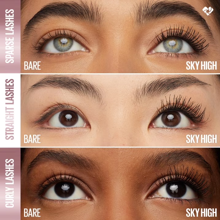 Mascara Lavable Maybelline - Lash Sensational Sky High, Teinte Very Black, Volume et Longueur Extrêmes, 7,2 ml – Image 6