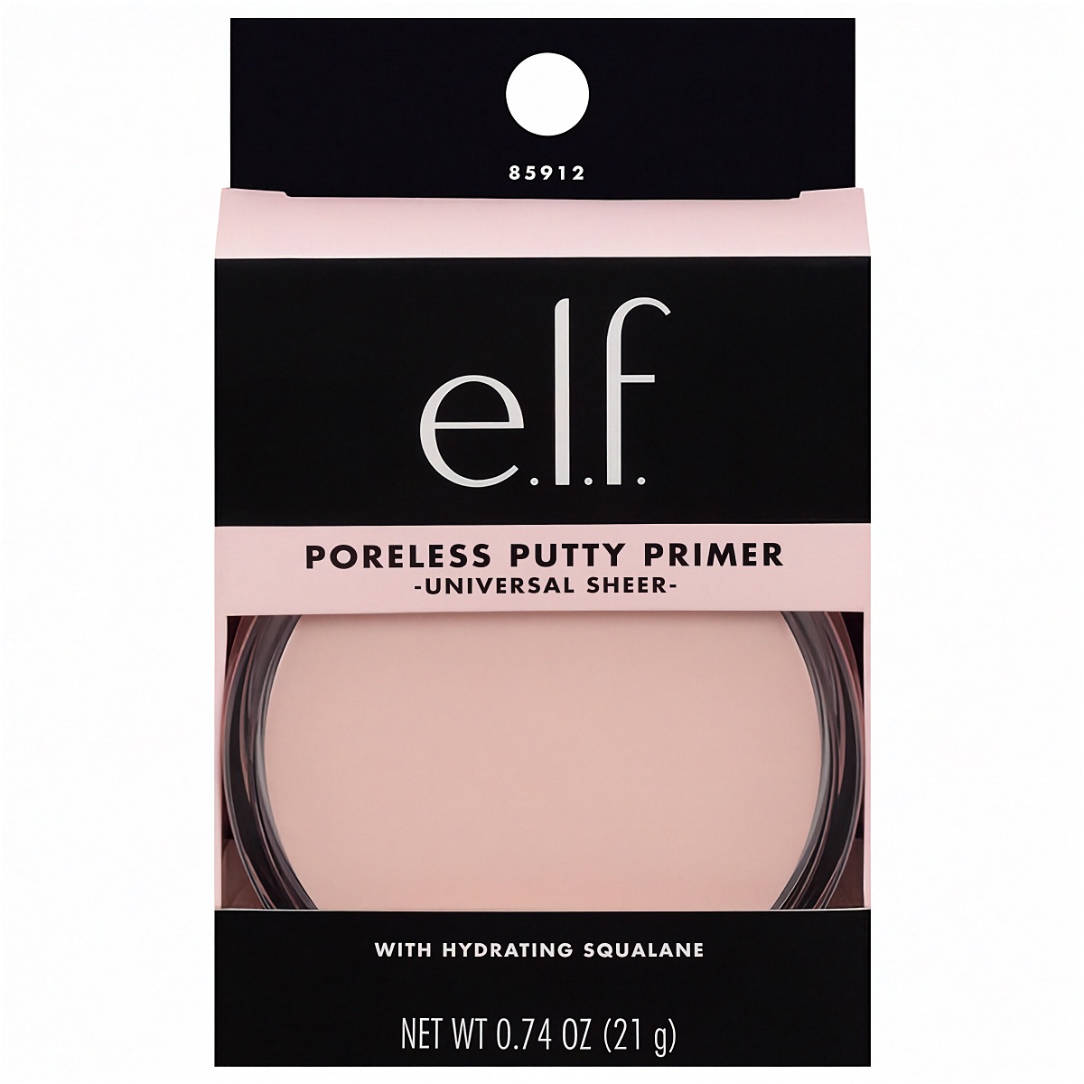 Base de Teint e.l.f. - Poreless Putty Primer, Texture Veloutée, Effet Zéro Pores, Universelle Translucide, 21g