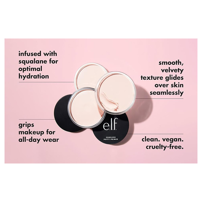 Base de Teint e.l.f. - Poreless Putty Primer, Texture Veloutée, Effet Zéro Pores, Universelle Translucide, 21g – Image 4