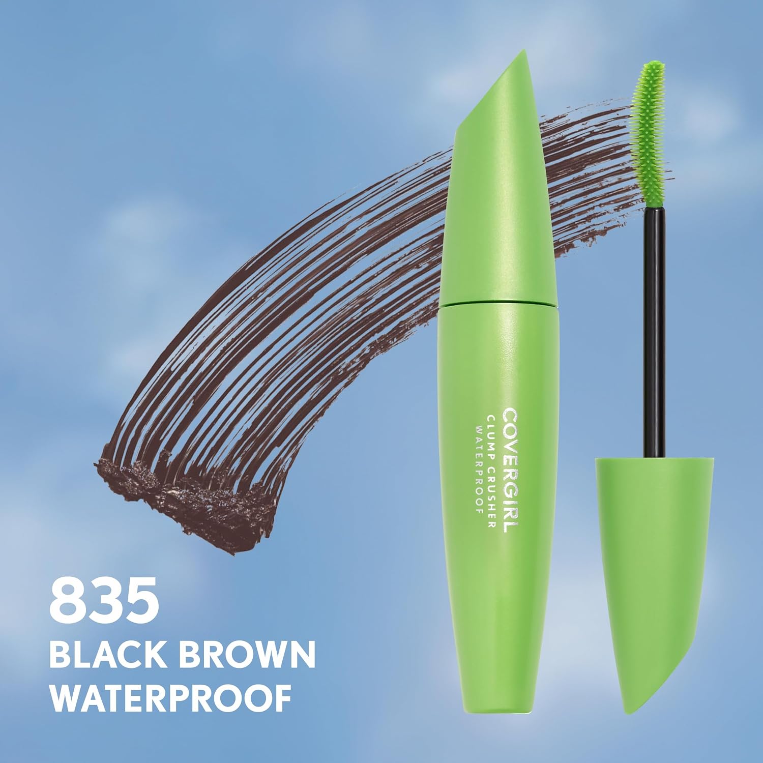 Mascara Aquarésistant CoverGirl Clump Crusher - Teinte 835 Black Brown, Brosse Double Face, 13,1 ml – Image 5