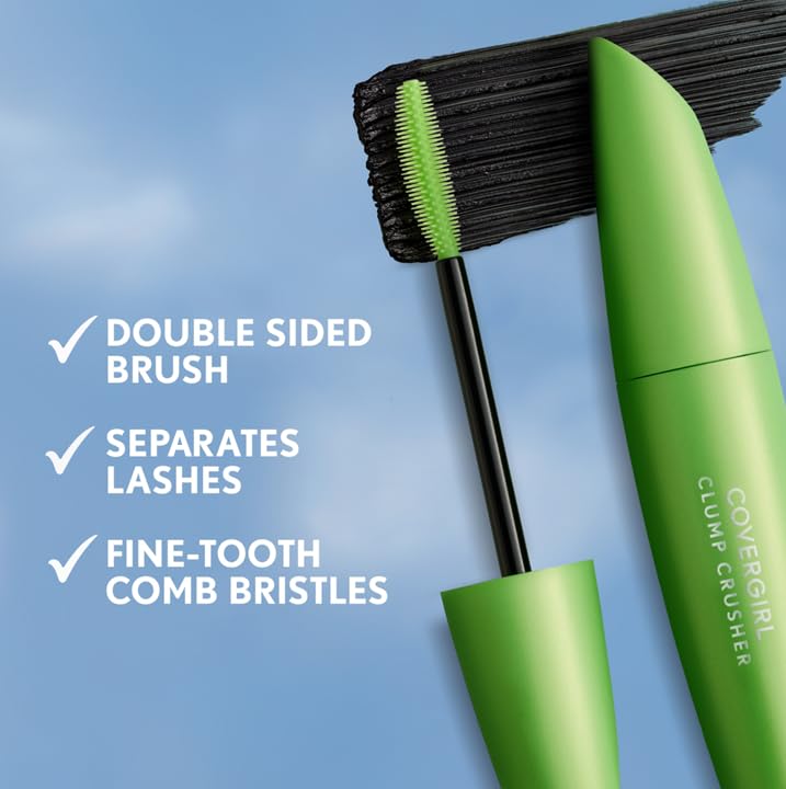 Mascara Aquarésistant CoverGirl Clump Crusher - Teinte 835 Black Brown, Brosse Double Face, 13,1 ml – Image 8