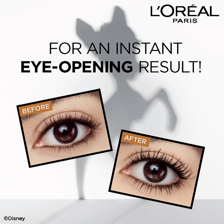 Mascara Waterproof L'Oréal Paris - Bambi Eye, Teinte Blackest Black, Volume Cils de Biche et Longue Tenue, 6,2 ml – Image 9