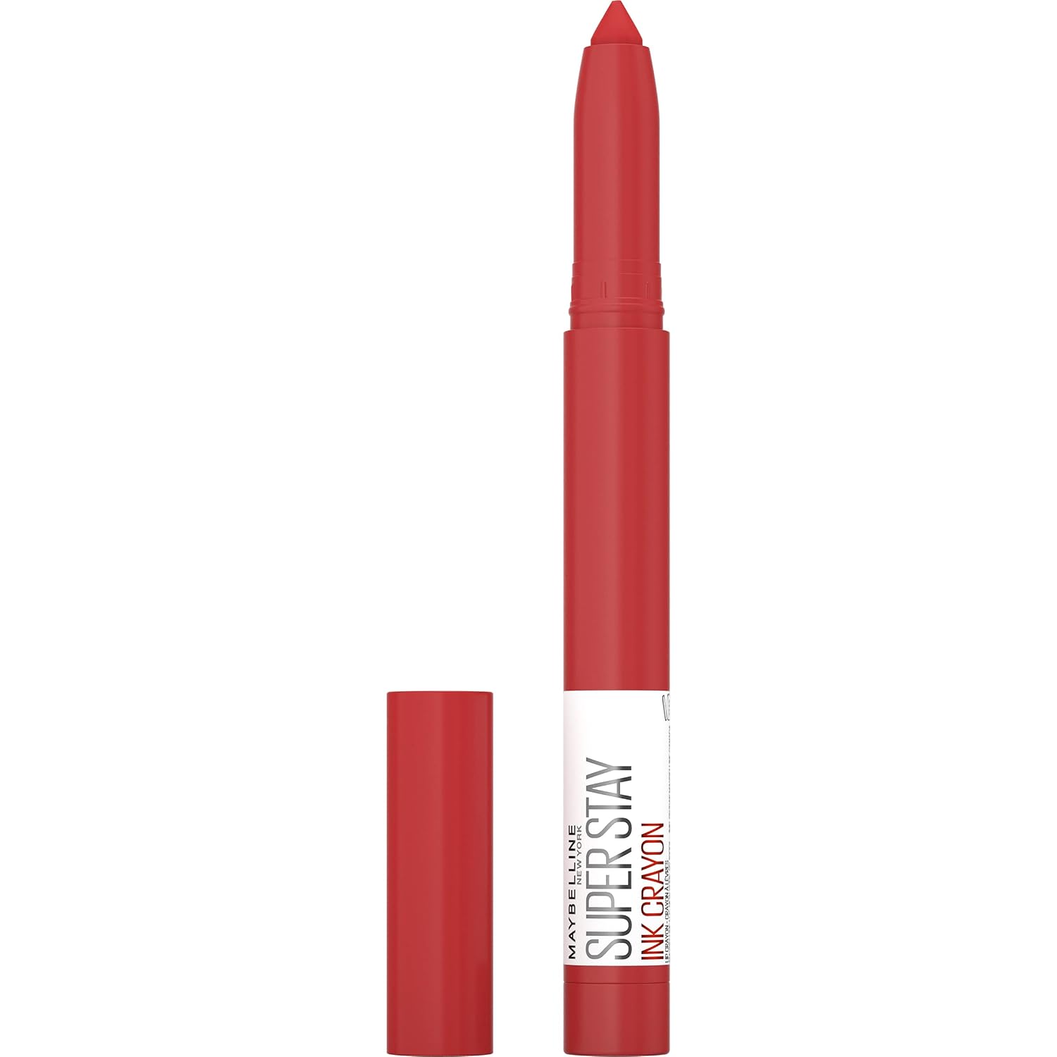 Crayon à Lèvres Mat Maybelline Super Stay Ink - Teinte Make Moves (Red Nude), Pointe de Précision et Taille-Crayon Intégré