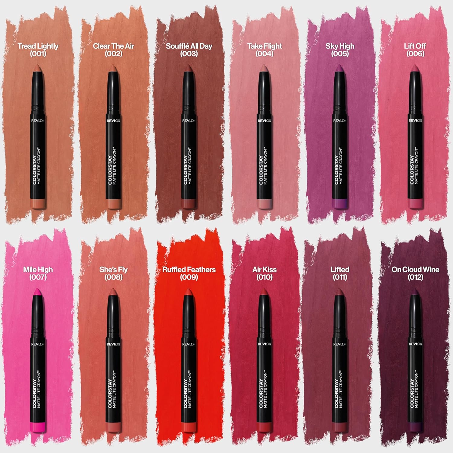 Crayon à Lèvres Mat Revlon ColorStay Matte Lite - Teinte 002 Clear The Air, Léger et Hydratant, 1,4 g – Image 8
